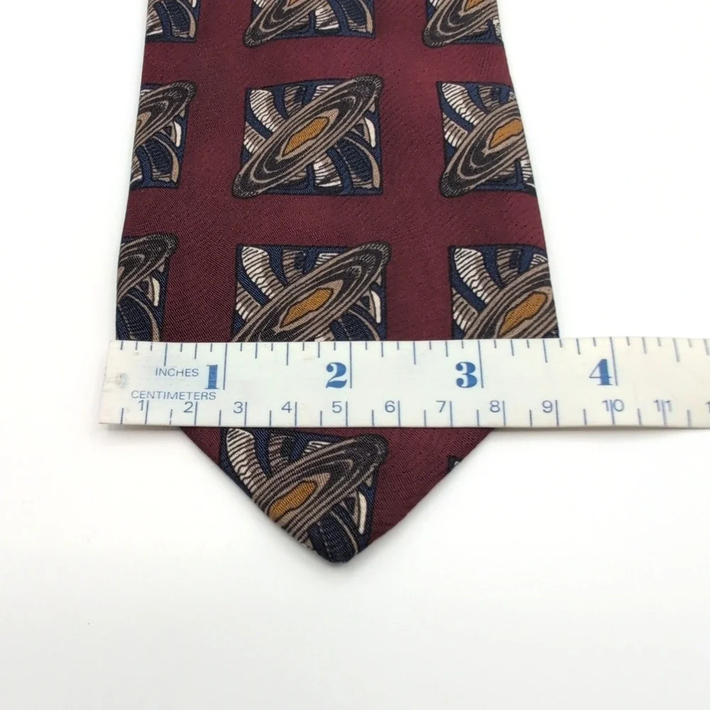 Robert Talbott Best of‎ Class Silk Necktie Maroon Abstract Design